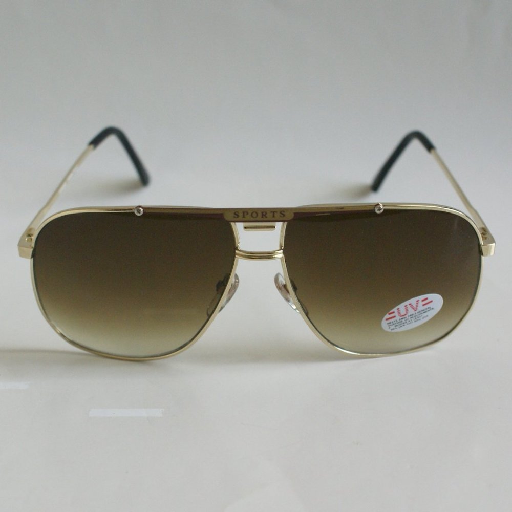 NWT TruVintage Classic"Sports"logo Navigator style gradient smoke lens Sunglass